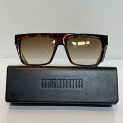 New Cutler & Gross 1341S Tortoise Bold Acetate Square Sunglasses