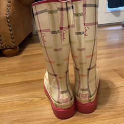 Coach rain boots Paisley Size 7