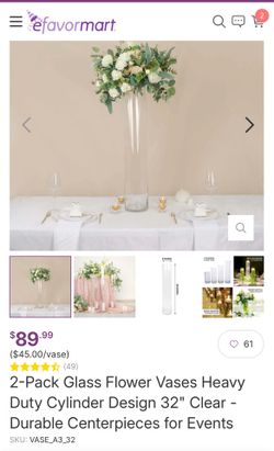 Glass Vase Centerpieces