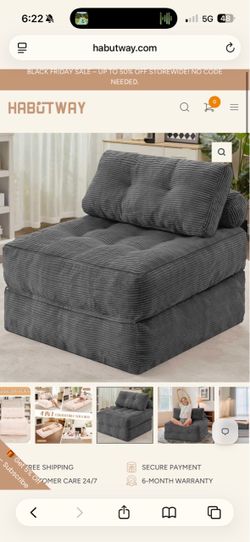 Fold out chair with pillow