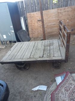 Antique industrial cart