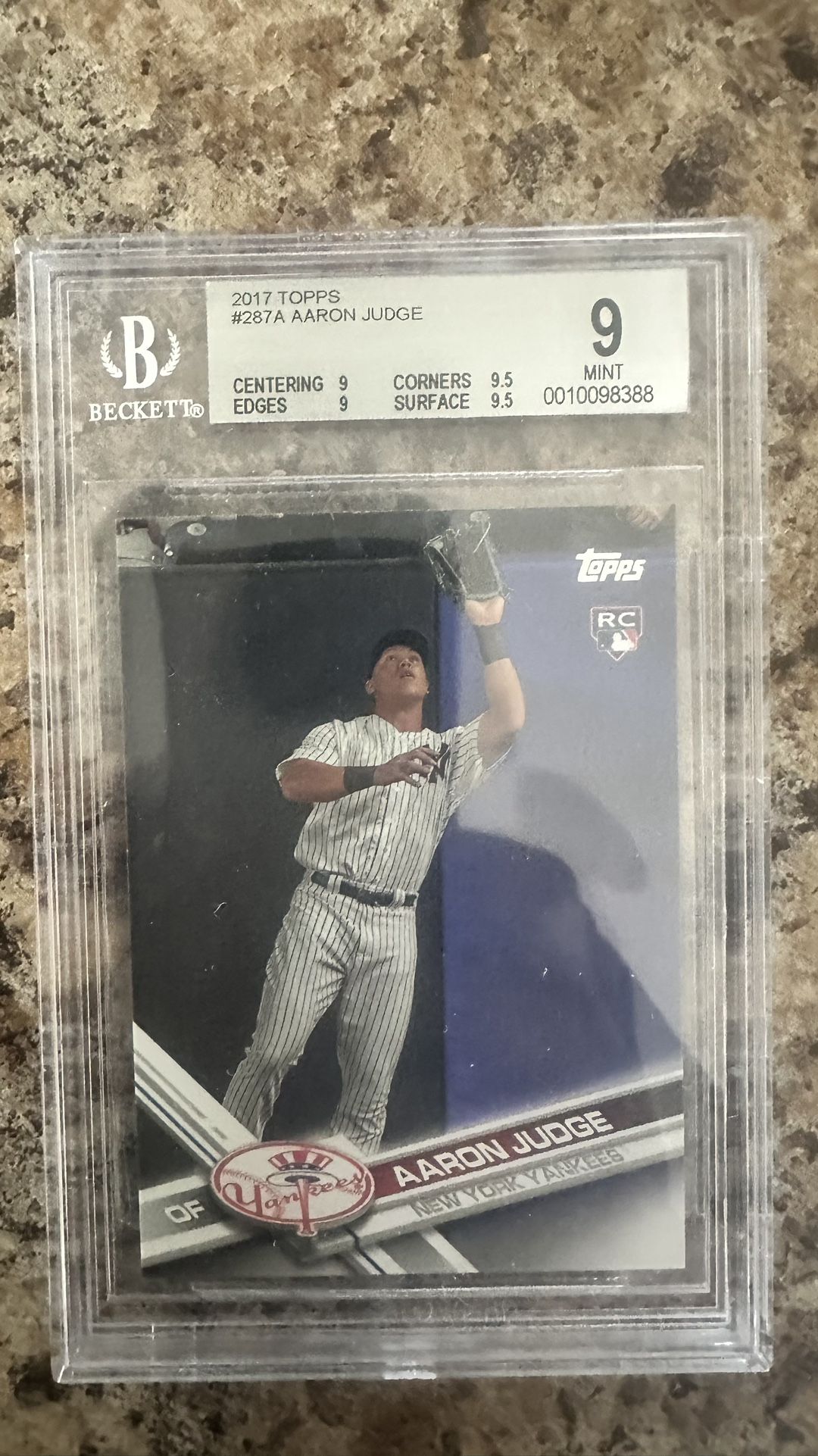 Aaron Judge Topps Rookie BGS 9 Mint
