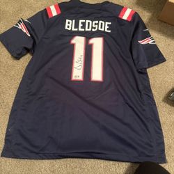 Drew Bledsoe Autographed Nike Jersey