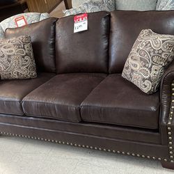Solid oak frame couch 1299