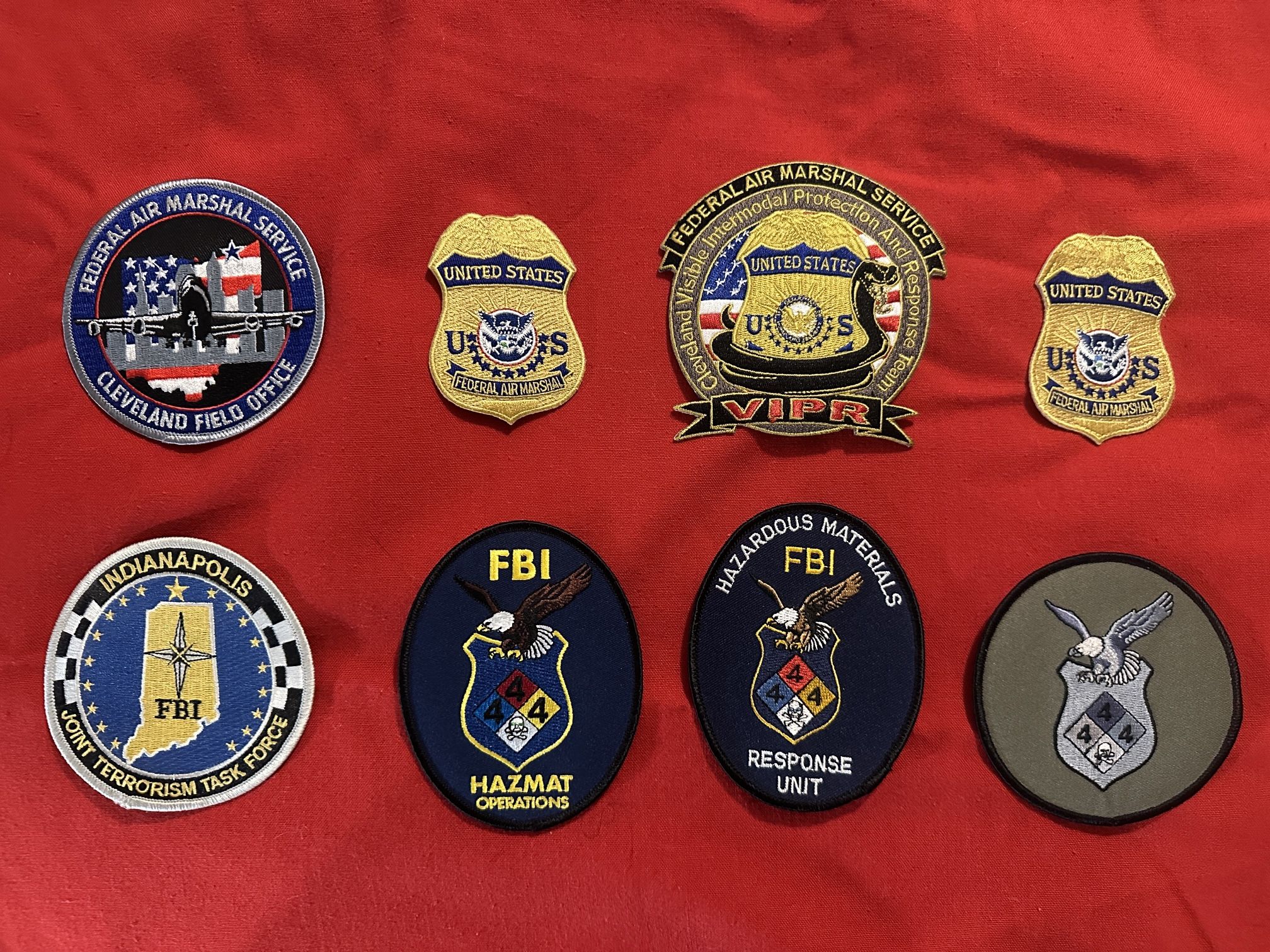 8 Federal Law Enforcement Patches