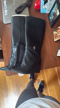 Women Wedge Knew Boots