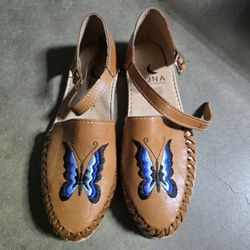 Mexican Artesanal Leather Huarache Butterfly Sandals 