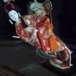 4 Vtg Oriental Deco Collectible Dolls