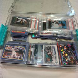 Baseball card collection, case included