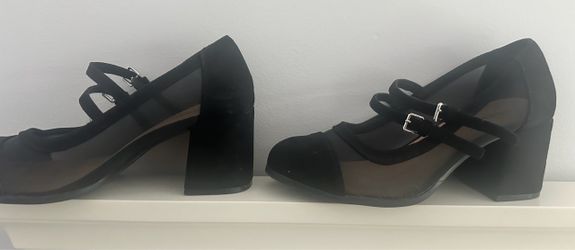 Mesh block heels - $15