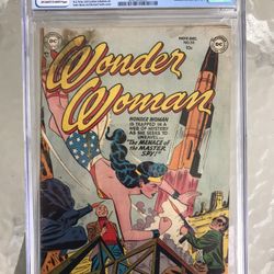 Wonder Woman #50 (1951) CGC 3.5 — O/w To White Pages; Origin Of The Magic Lasso 