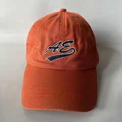American Eagle Hat Strapback Cap Mens Orange Casual Hiking Leather Strap  