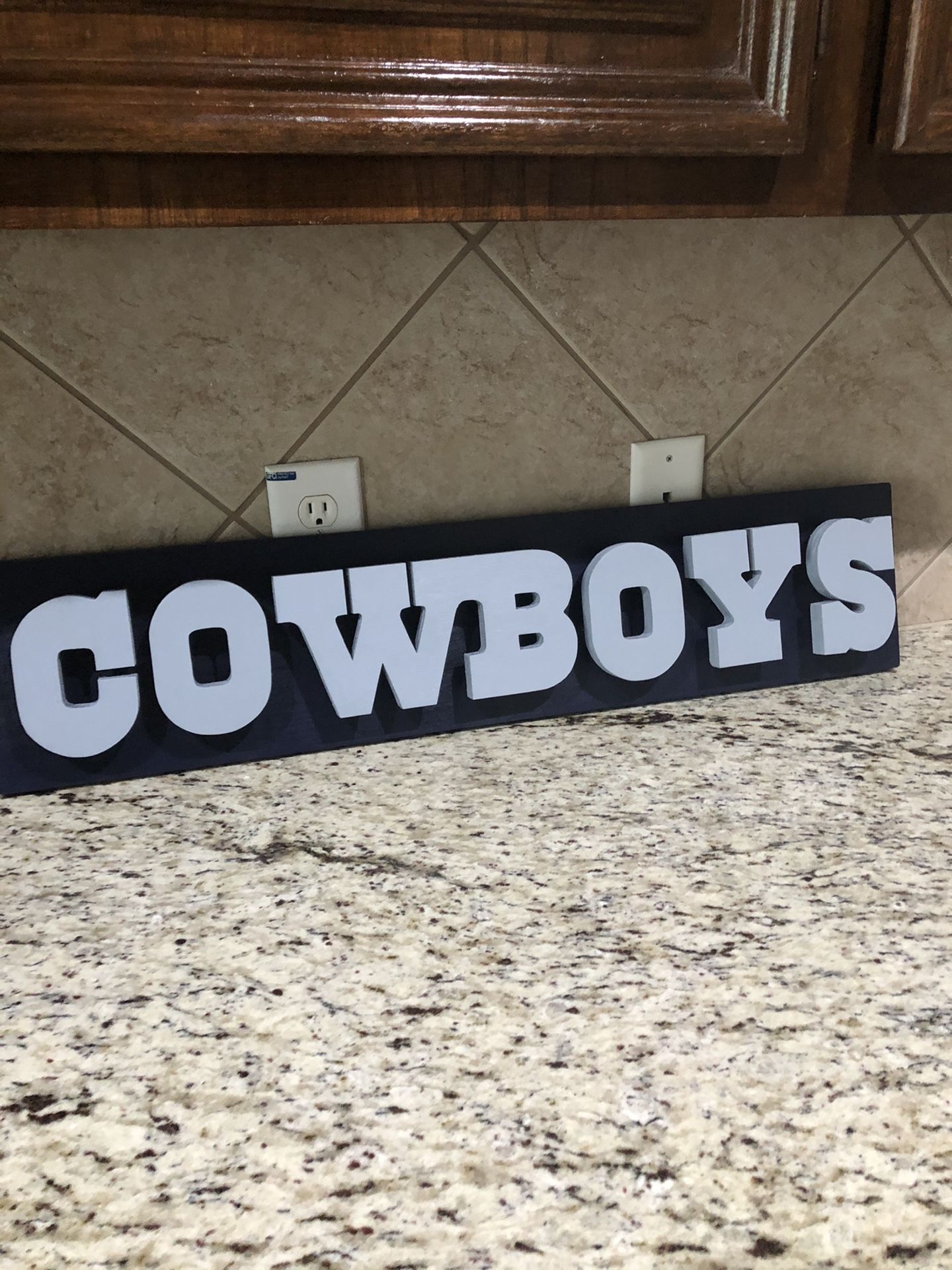 Dallas Cowboys Plaque With wireless. LEDs