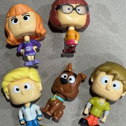 Scooby Doo Bobble Head Set McDonald's Happy Meal Toy Shaggy Velma Daphne Fred 