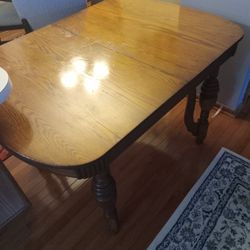 Wooden Oak Table & Chairs