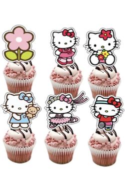 Hello Kitty cupcake Toppers