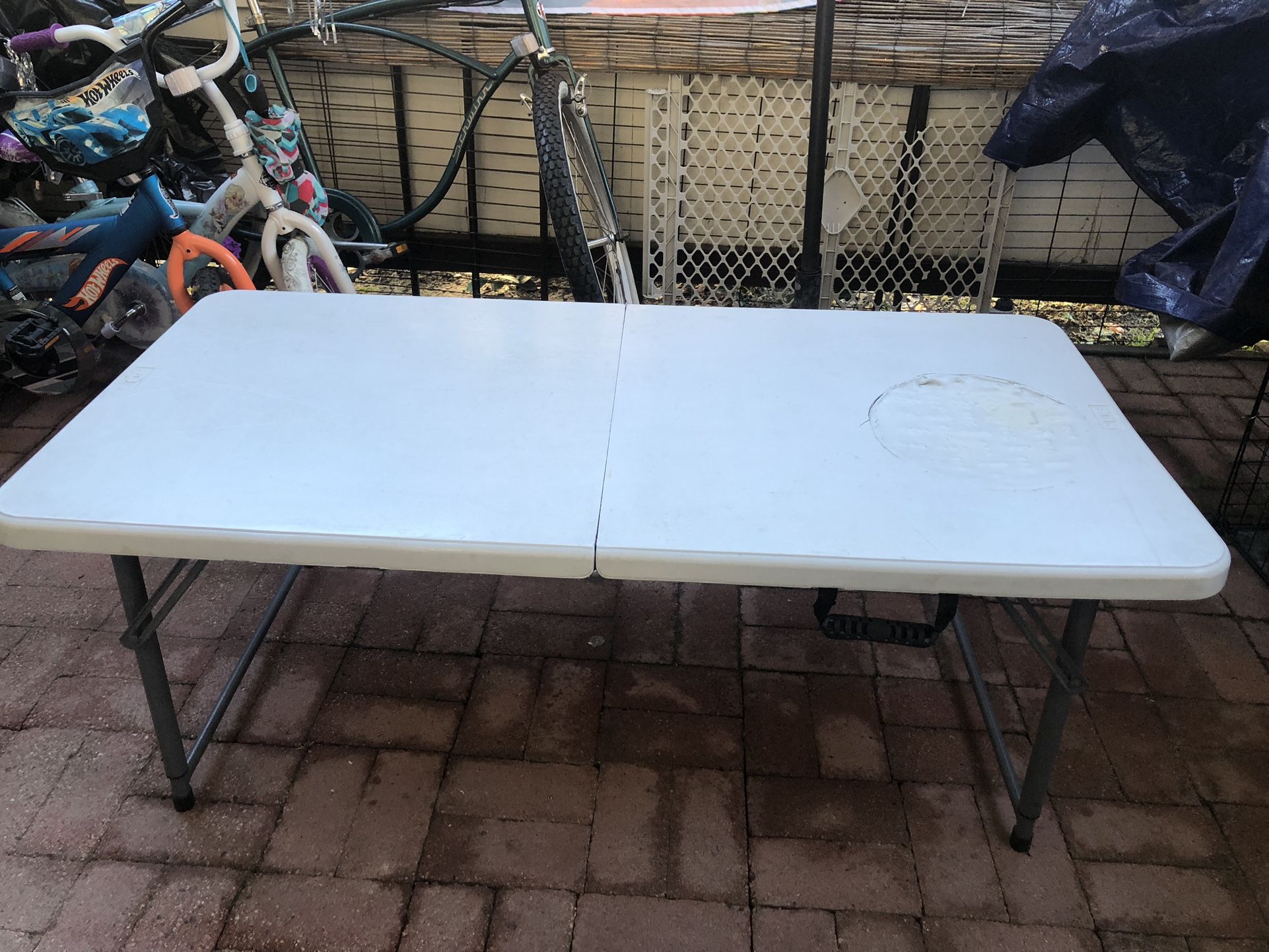 White 4 Foot Table For Sale!