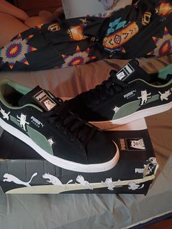Sz 11m. Limited edition puma ripndip black suade.