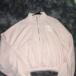 Pink Cropped Sweatshirt
