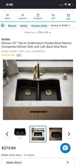 Kohler Kennon 33" Top or Undermount Double Bowl