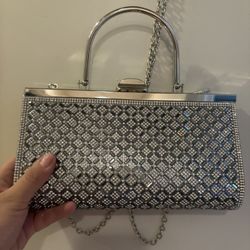Silver formal purse