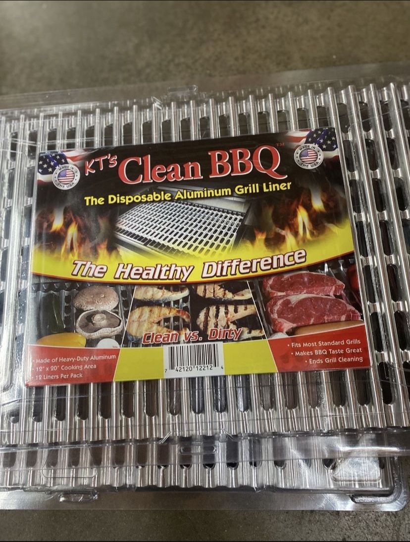 Clean BBQ Disposable Aluminum Grill Liner (12-pack)