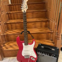 Squier Strat Guitar (Brand New) W/ Fender Amp