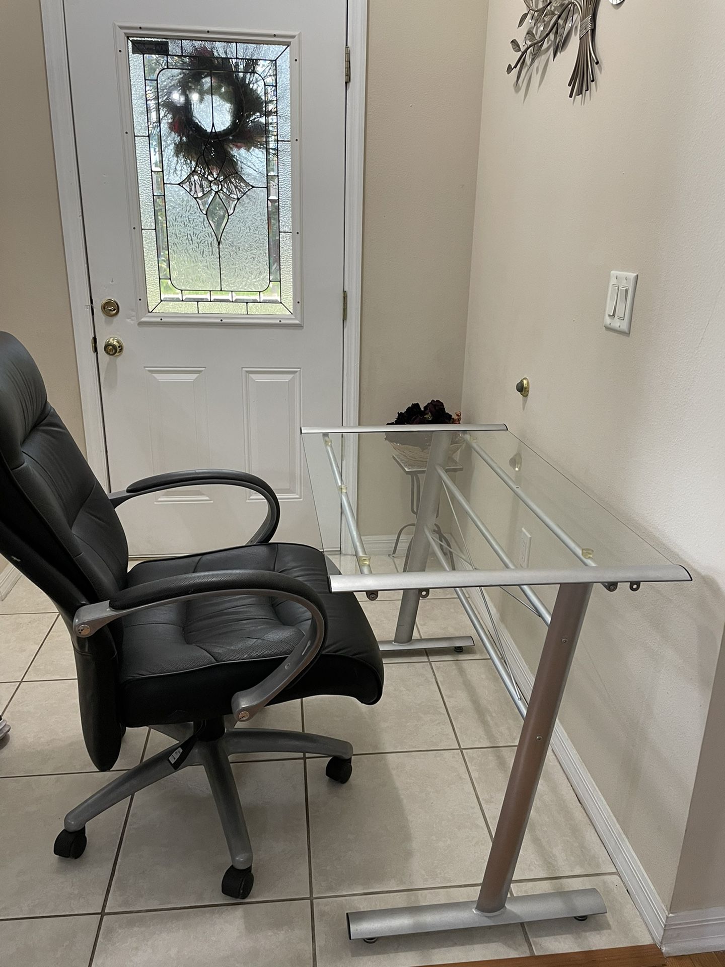 Glass Office desk and Chair