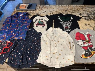 Toddler Boys Christmas Shirts Lot Sizes 4 and 5