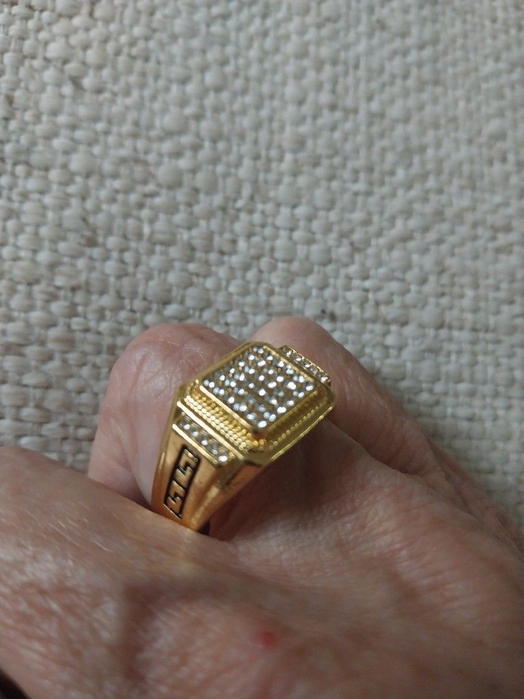 ######Gold-tone MENS RING Size 10######