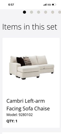Ashley Furniture White/Cream Sectional 🚨 MOVING & NEEDS TO GO QUICK! 🚨