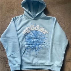 Sp5der Web Hoodie Sky Blue.