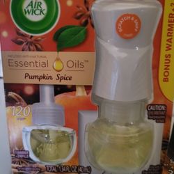 Air Wick Limited Edition Plug in Scented Oil Starter Kit (Gadget + 2 Refill), Pumpkin Spice For $7