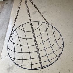 Grid Bowl Hanging Plant Basket