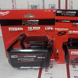 Milwaukee M18 6.0 Forge Battery. Model #48-11-1861