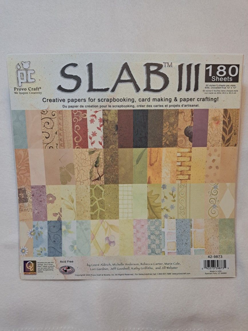 Provo Craft SLAB III 12 x 12 Scrapbooking Card Making Paper Craft 180 sheets