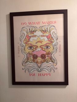 Large Framed Boho Artwork