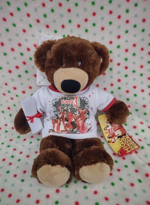 Disney Build A Bear Exclusive High School Musical Graduate Bear W/ Tag