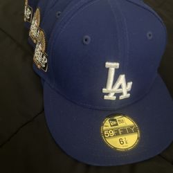 Dodgers World Series Game Hat 6 7/8