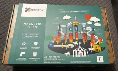 New Connetix Magnetic Tiles Ball Run Pack 92 PCs