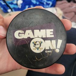Anaheim Ducks signed puck