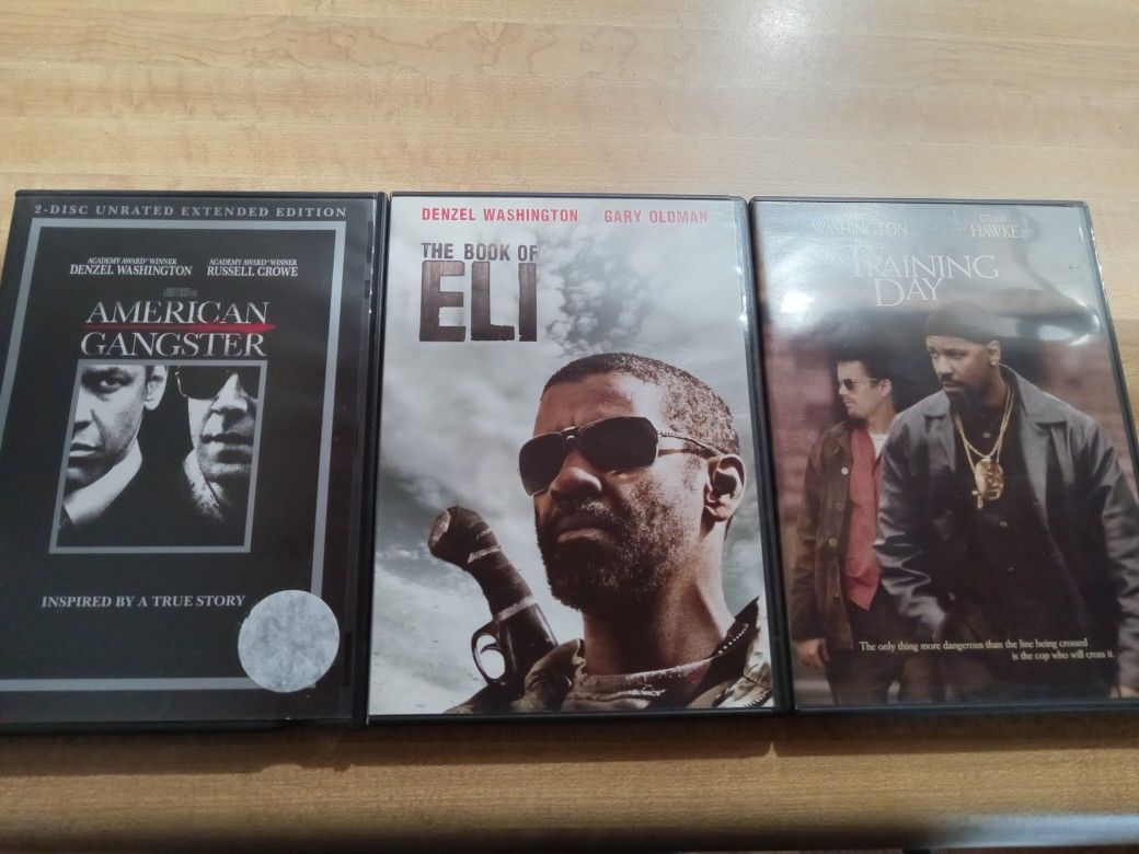 Denzel Washington Movie Collection- American Gangster-Training Day-Book Of Eli