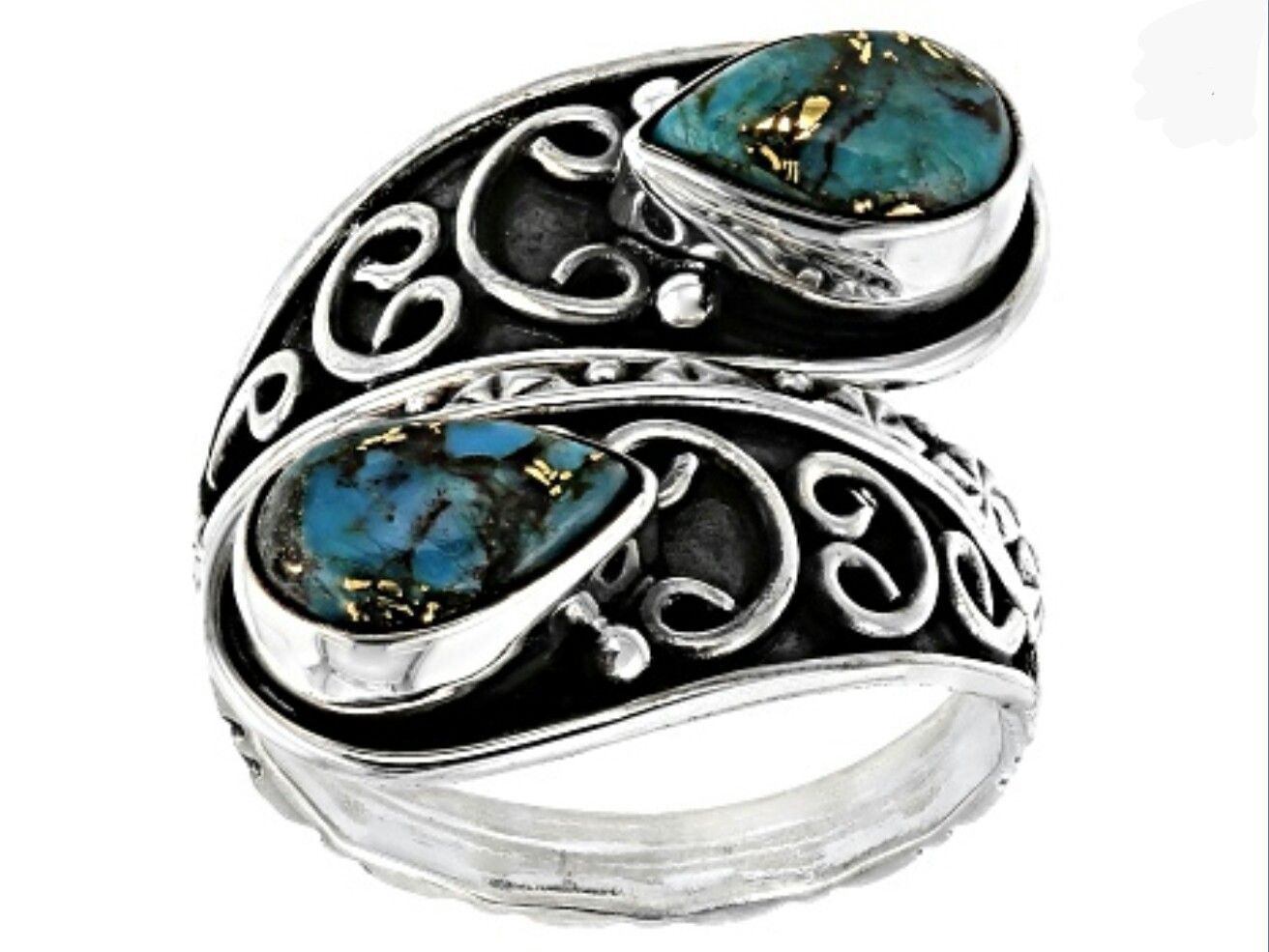 Blue Turquoise Sterling Silver Ring