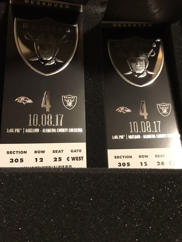 Raiders tickets for sale