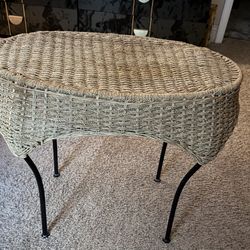 Wicker & Metal Side/Coffee Table 