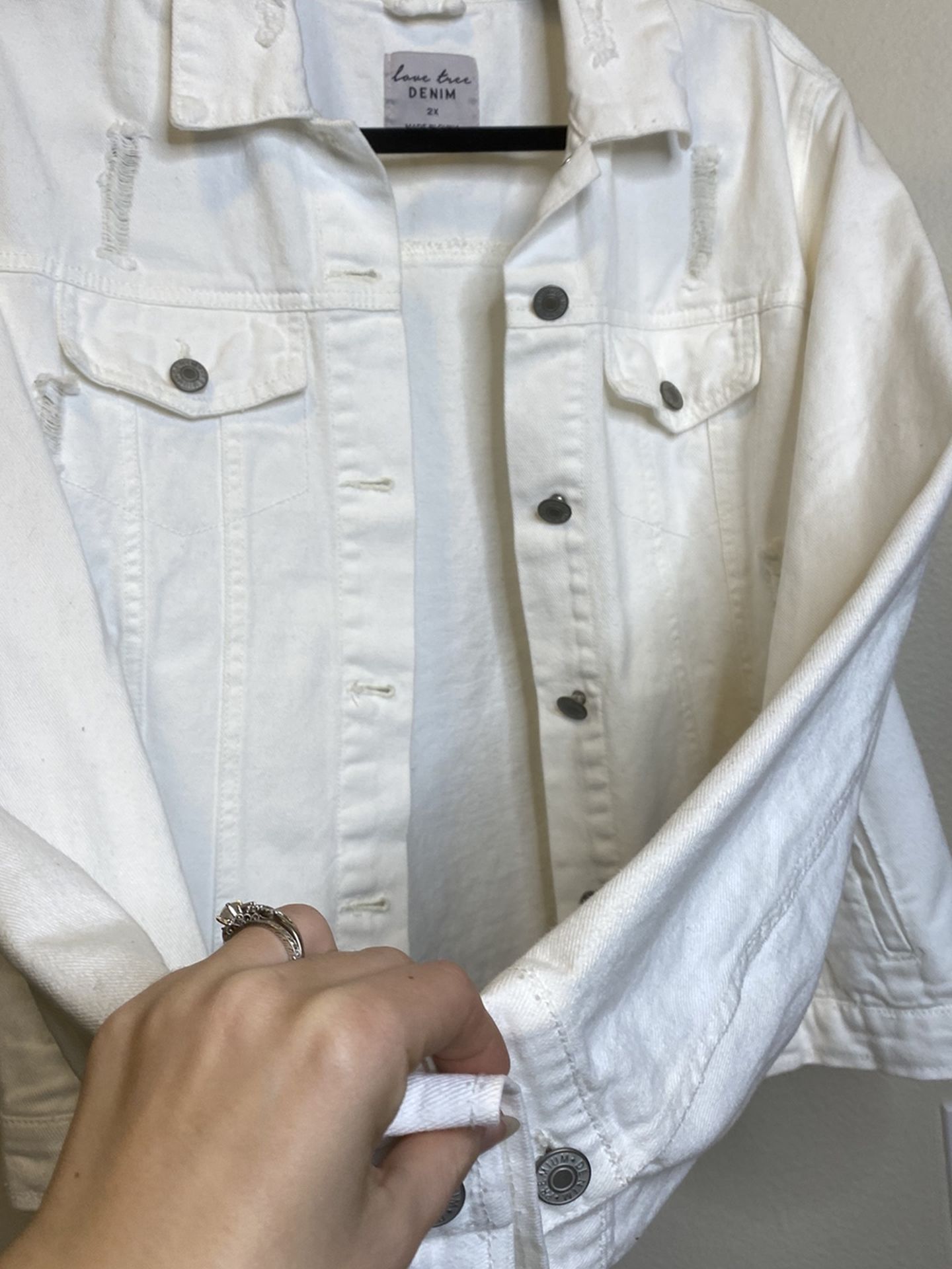 White Denim Jacket For Women