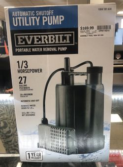 Everbilt portable water removal pump 1004 181 630