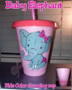 Baby Elephant kids small cup 16oz