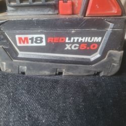 Milwaukee Battery Red Lithium XC 5.0 M18 No Charger
