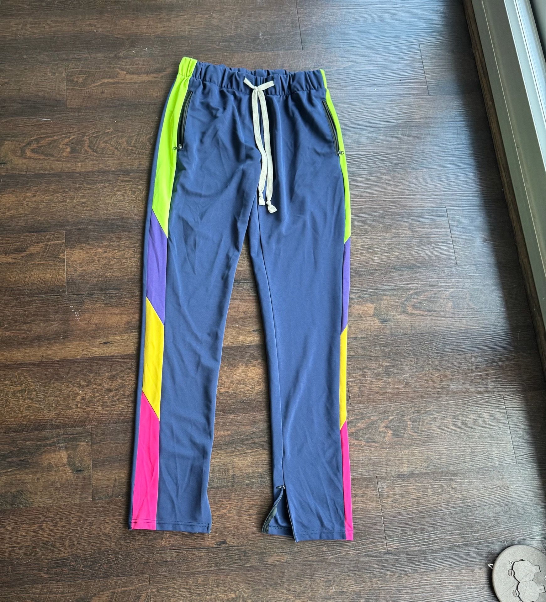 M Society Color Striped Sweatpants Size L